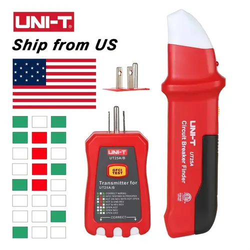 uni t ut25 circuit breaker finder automatic socket tester fuse breaker finder with led indicator professional electrician diagnostic circuit breaker finder tester