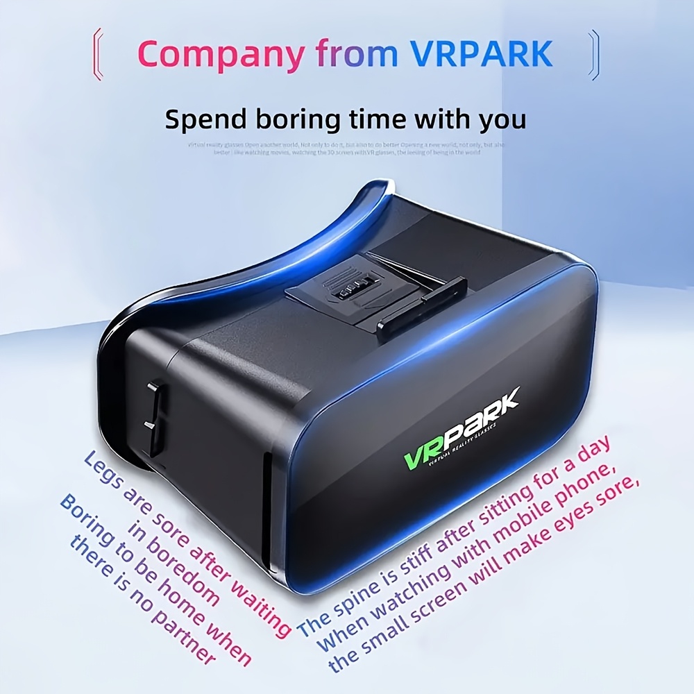 Casque VR Cinématique pour PC/Smartphone Compatible : Casque de Réalité Virtuelle 4K 3D avec Affichage Sans Décalage 120Hz, Vision Étendue, Réglage de la Mise au Point & Masque PU Ventilé, Ajustable pour Myopie -