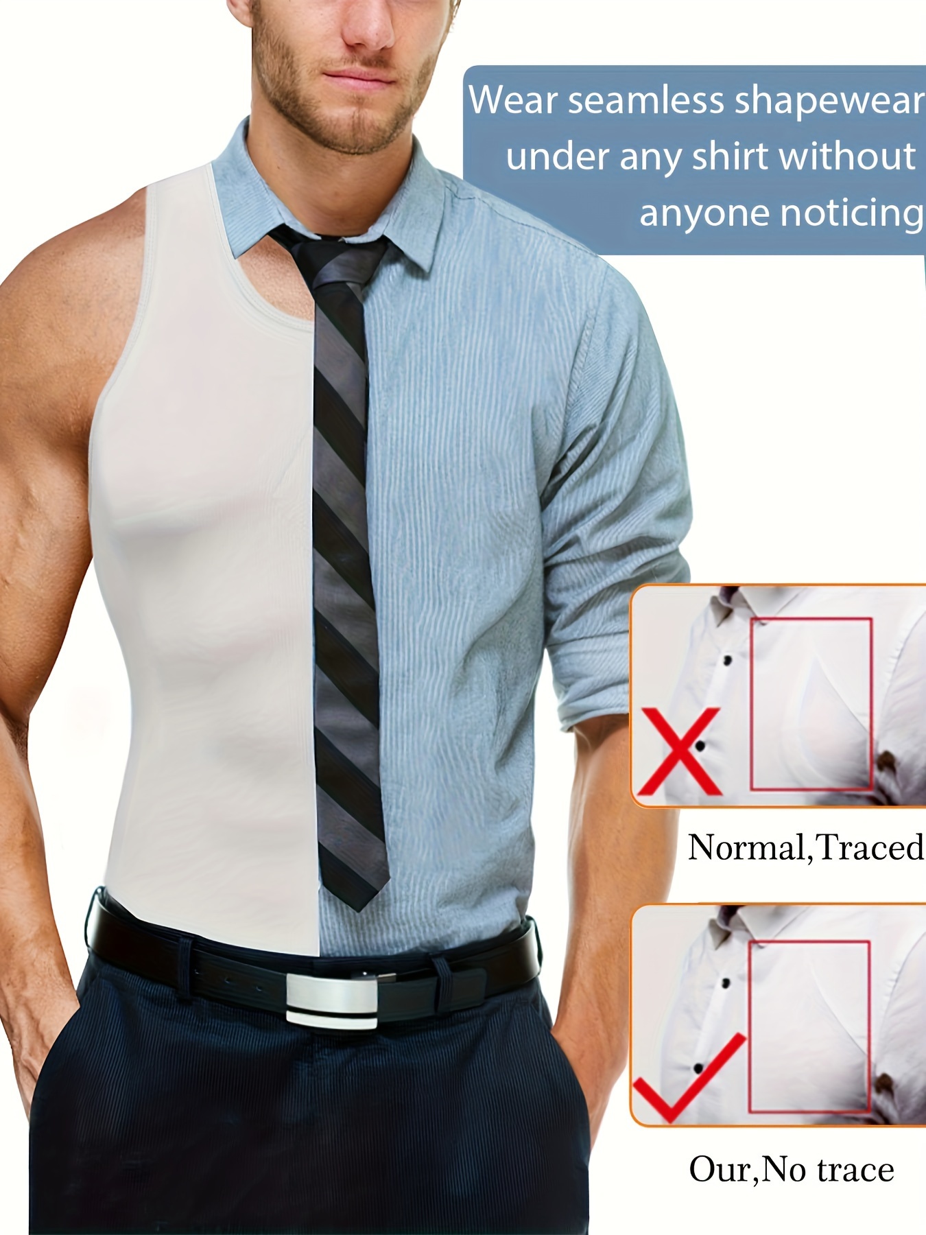 Compression Shirts Men Shapewear Slimming Body Shaper - Temu