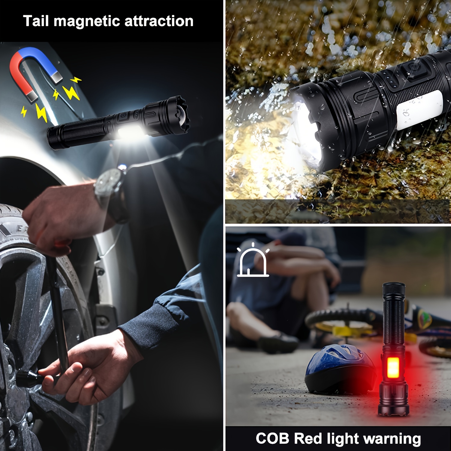 Alonefire X004 Multicolor Led Flashlight Rechargeable Waterproof Portable  Camping Lamp Hunting Fishing Light Tactical Torch With White Red Green Blue  Lighting - Sports & Outdoors - Temu