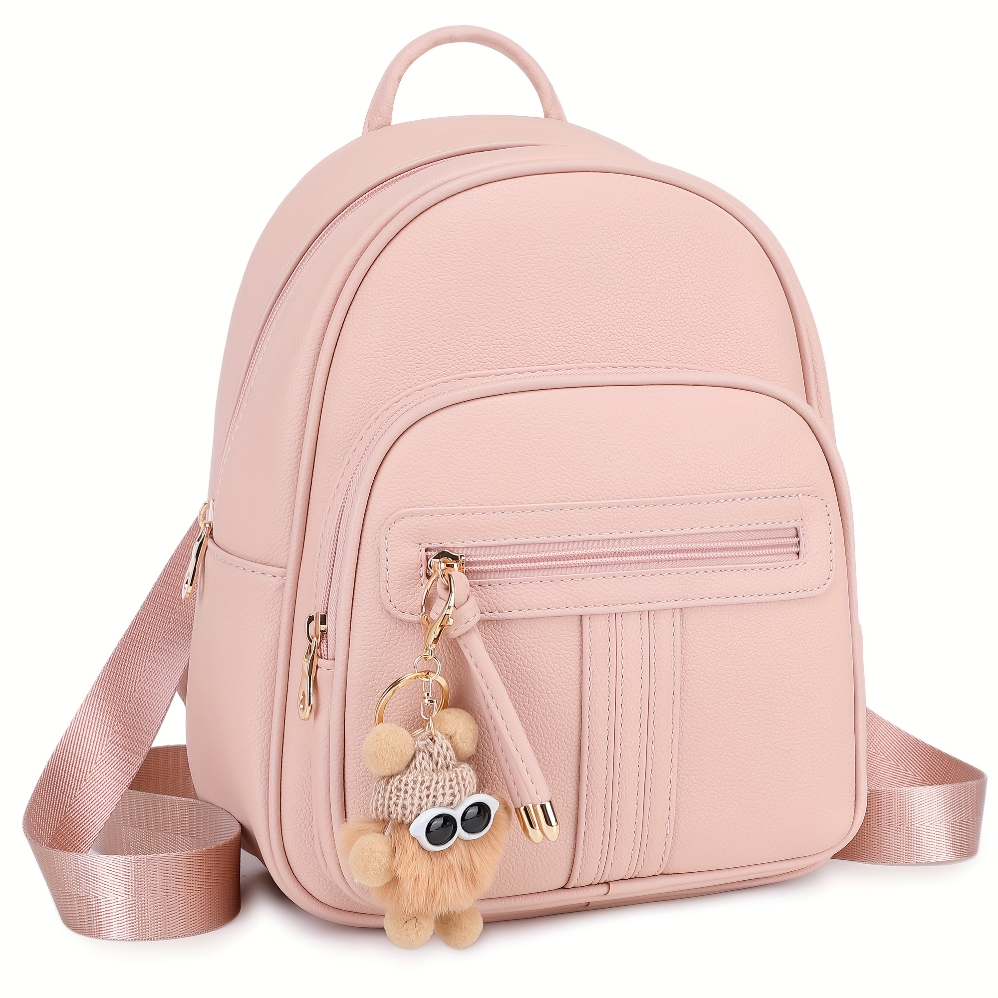 pu tassel mini backpack women free cute charm adjustable  display picture 1