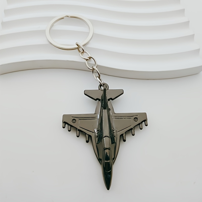 10pcs Men's Metal Airplane Keychain Tool Pendant