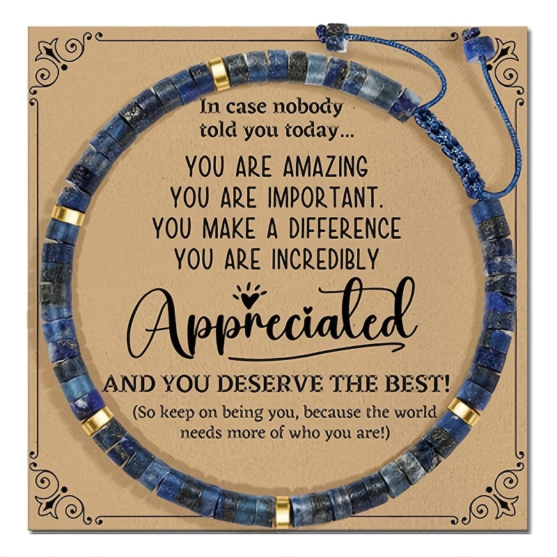 

Inspirational Beaded Unisex Bracelet - , Daily & Gift , Wear, Appreciation And Motivational Message Jewelry For Women And Men