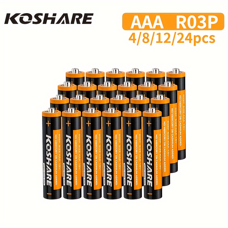 

Koshare Aaa 1.5v Battery 24pcs/12pcs/8pcs/4pcs Large Specification , Suitable For , Alarm , Doorbell, Table , , Wireless And [non-rechargeable Battery, Do Not Use Charger Charging]