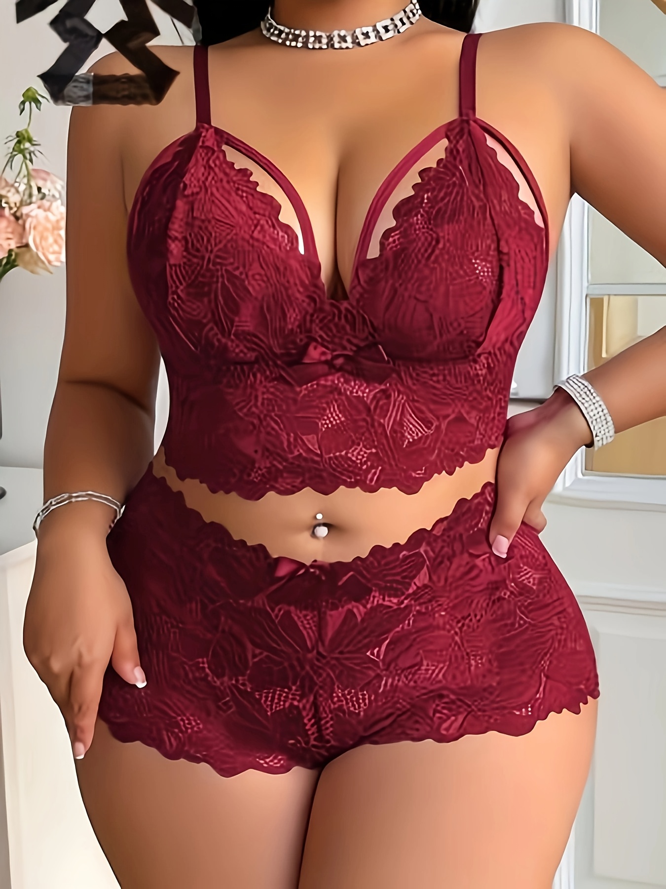 2pcs womens plus size bra set lace spliced bra comfortable and breathable   size bra fashion underwear womens underwear womens bra with a   eye mask included
