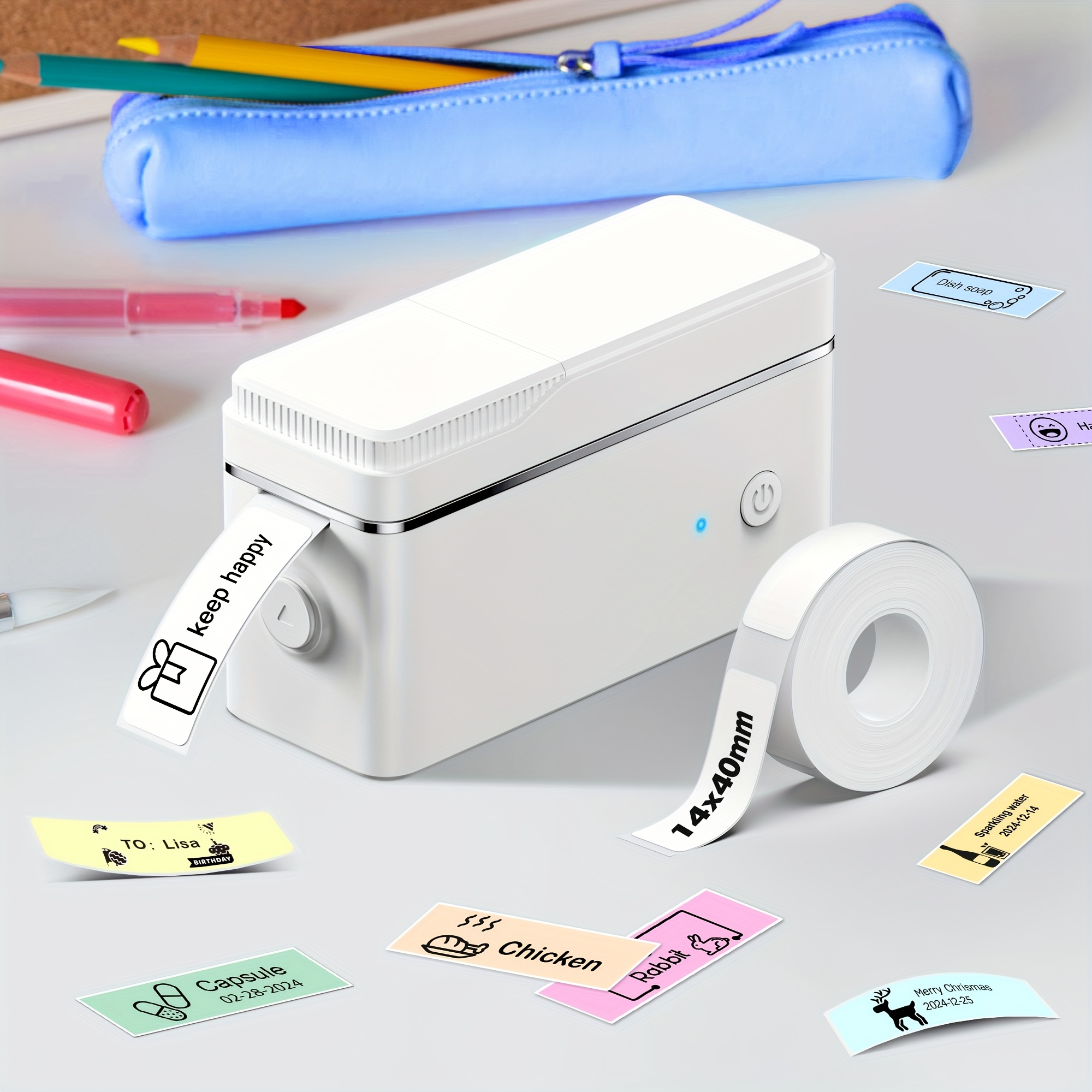 TEMU P31s Label Maker Machine-portable Wireless Label Printer | Storage Bag | 14x40'' Label Paper - 3 Individual Items In 1 Listing For Home/office