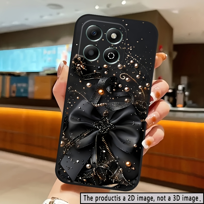 TEMU Phone Case - 2d Flat Pattern Phone Case Suitable X5c Plus X9d X7c 400 200 90 Pro X8b X6a X8a X6b 400 Smart X8c X7d X6c Magic 7 6 5 Black Bowknot