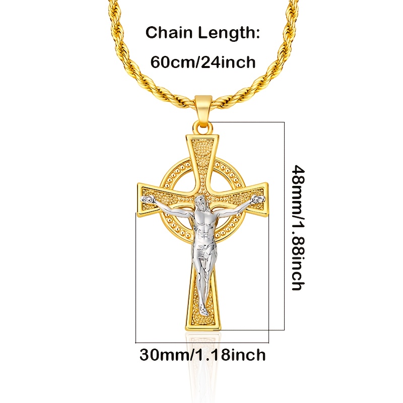 Image of 925 Silver Women's Necklace Jesus Cross Pendant Falun Pendant Fashionable And Elegant Hypoallergenic Party Hip-hop Style Best Gift For Christmas Valentine's Day Exquisite Gift Box Packaging