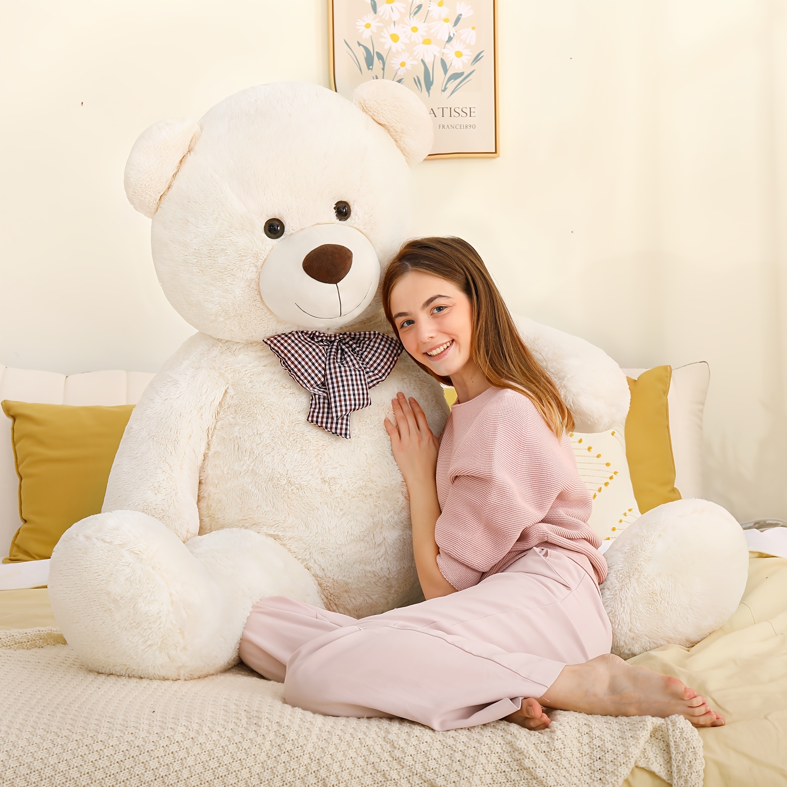 Morismos Enormous Teddy Bear 140Cm, XXL Plush Toy Gift