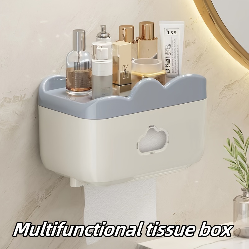 2 In 1 Portarotolo Adesivo Per Bagno,organizzatore Cosmetico Per