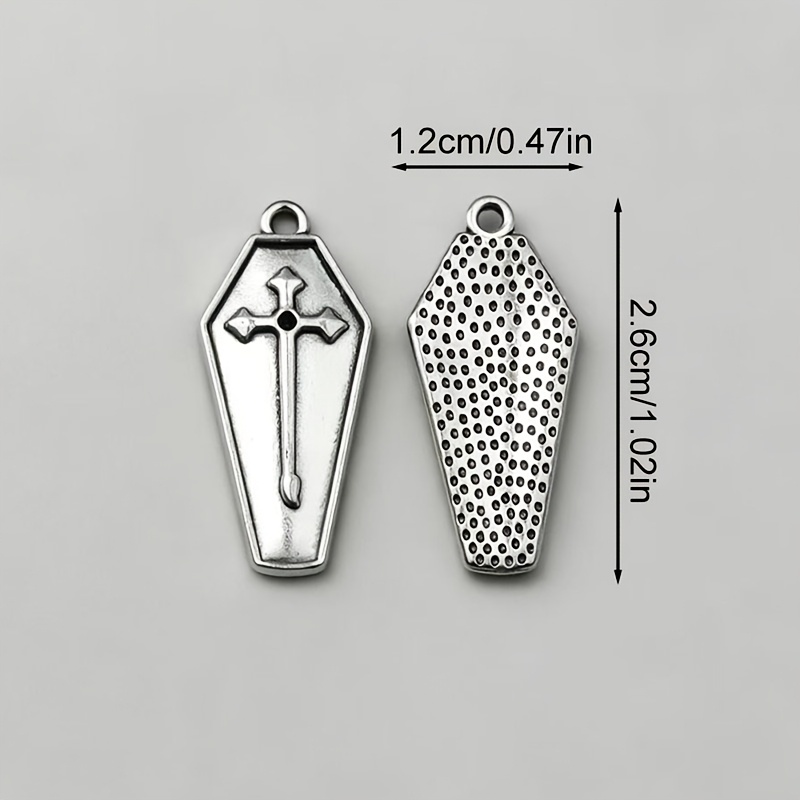21pcs Halloween Coffin Pendant Charm Set