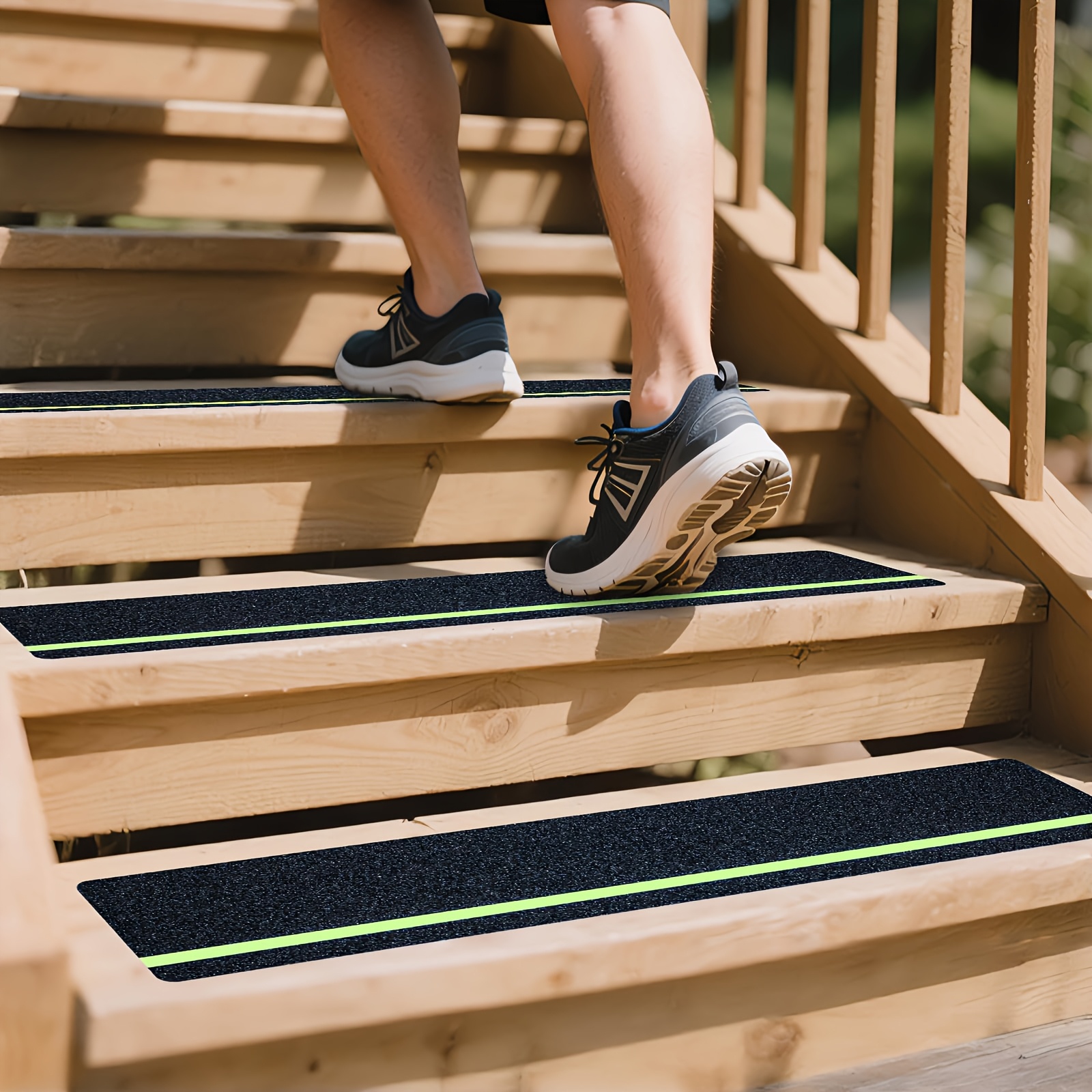 TEMU 10/12/15pcs 2"x32" 4"x28"/4"x32"/6"x28"/8"x32" Non Slip Stairtreads -slip Tape, With Glow In The Dark,, For Stair Treads, Skateboards, Floor,