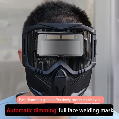 automatic dimming full face welding mask with thermal imaging split type breathable design heat resistant anti glare protection for industrial gear