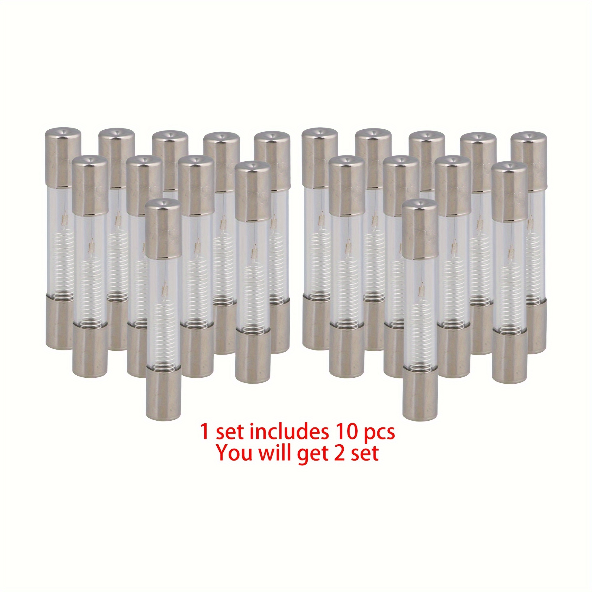 CentIoT - 2 PCS Microwave Oven High Voltage Fuse Tubes General Type 6 40mm 5kv 800ma Clear Glass F202 F800ma 5kv 6x40mm