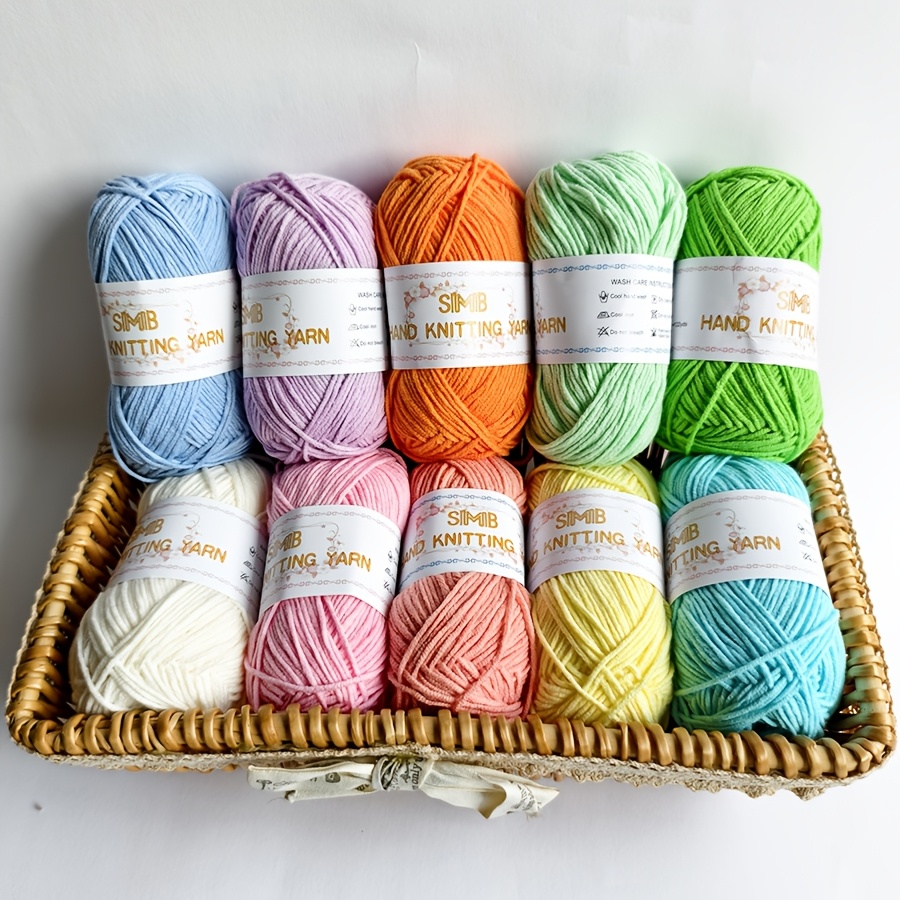 10 balls piece   cotton   acrylic 4 strands milk cotton yarn   friendly yarn for hand crochet diy bags ornaments blankets shawls hats flowers etc
