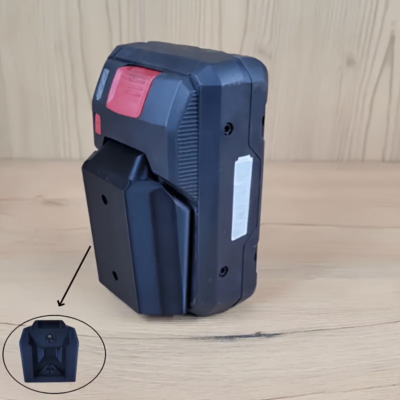 E-shop Ein Parkside X 20V Akkuhalterung zur Wandmontage, leicht geneigt für einfache Akkuentnahme, kann in jede an der Wand installiert werden. Diese