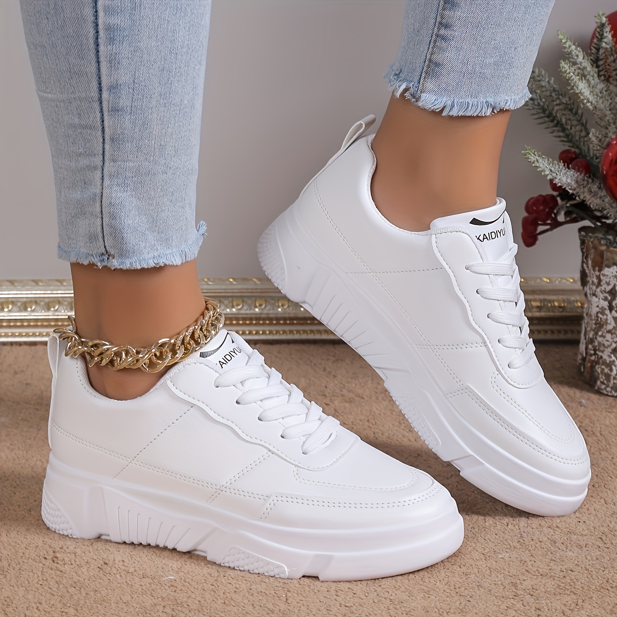 baskets basses à lacets femmes toutes couleur Temu Canada