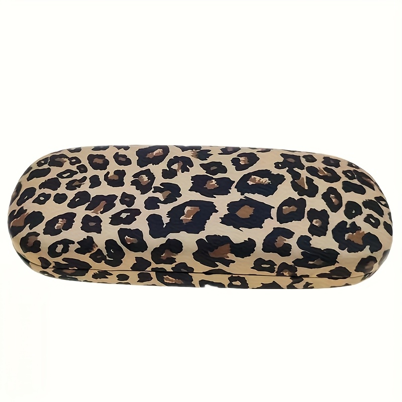 Women' Luxury Leopard Print Metal Glasses Case - Shockproof Anti-fall Portable Eyewear Box Suitable For , Textured Frame Storage For Fashion Glasses, Reading Glasses, Accessories