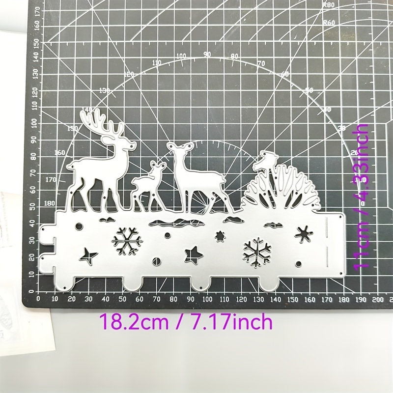 Image of 1 Set Of Large Christmas Set Background Model Greeting Card Handcrafted, 1 Set Of Metal Embossing Die-cutting Carbon Steel Cutting Template