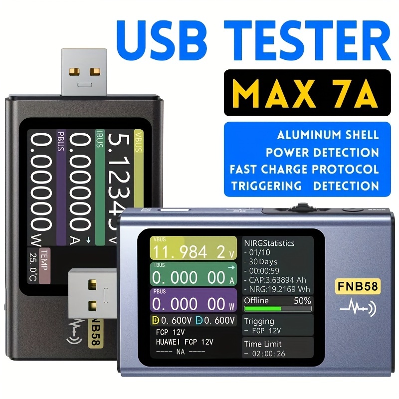 58 usb test cihazı voltmetre ampermetre type c hızlı şarj - Temu