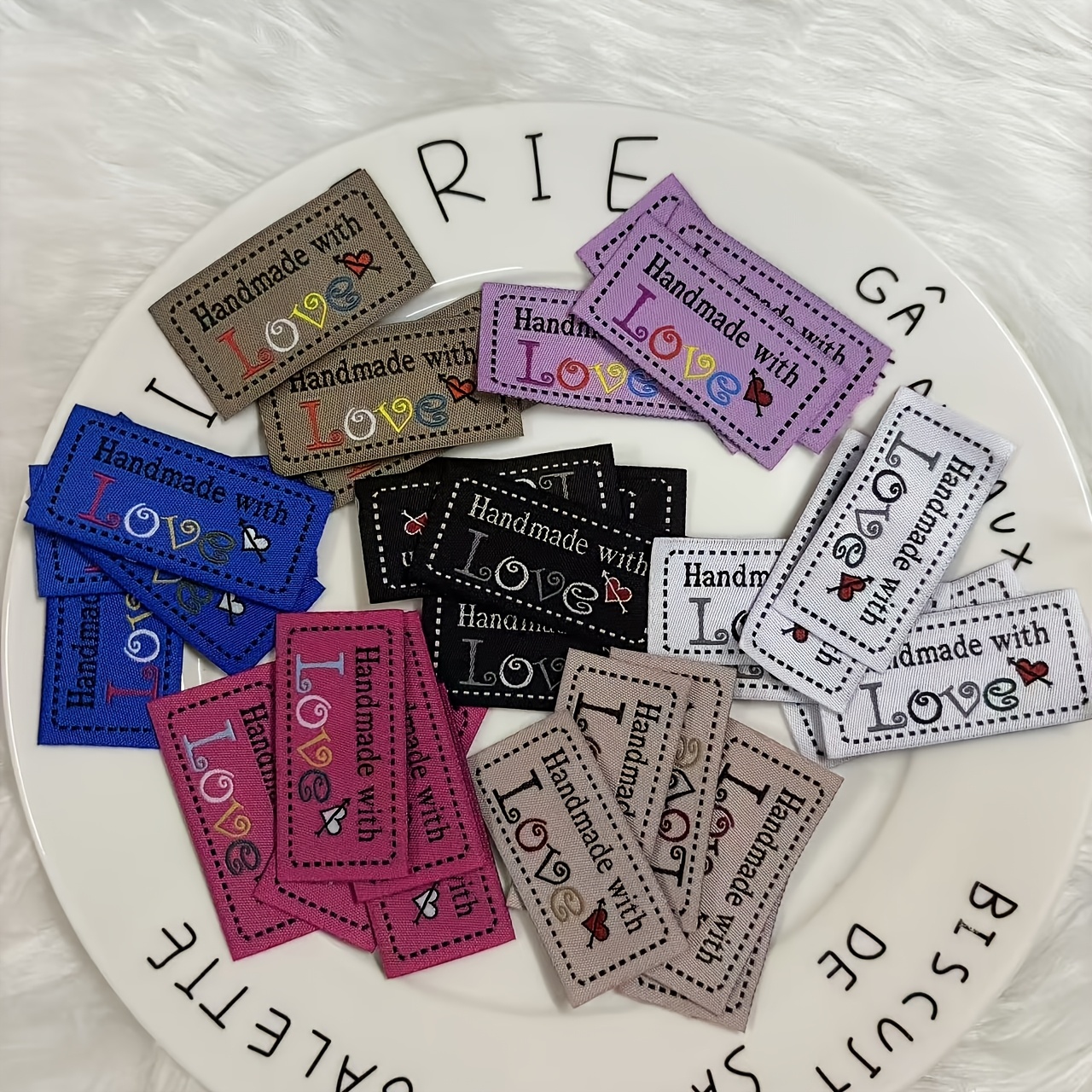 sew on labels sold on Temu United States