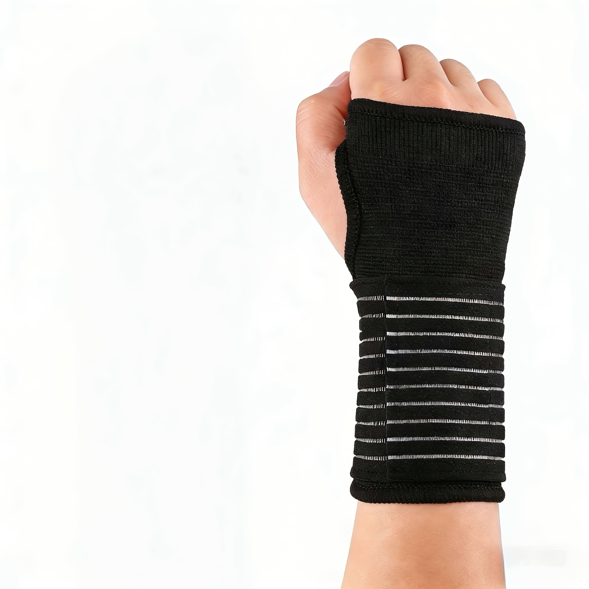 TEMU 1pc Sports Outdoor | Rest, Compression Wrap Palm Outdoor | Cycling | Mountaineering | Half-finger Hand Tape Compression Wristband