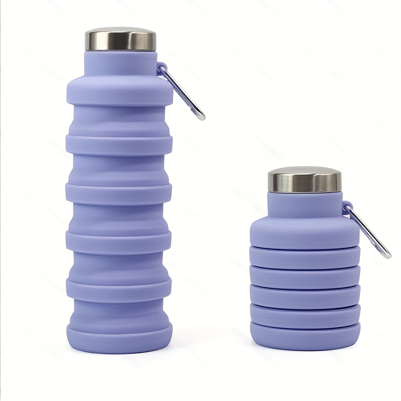 TEMU Suitable For Camping, Hiking, Cycling, Outdoor Activities, Foldable Water Bottle Travel Silicone Portable Foldable Water Bottle, Leak Proof