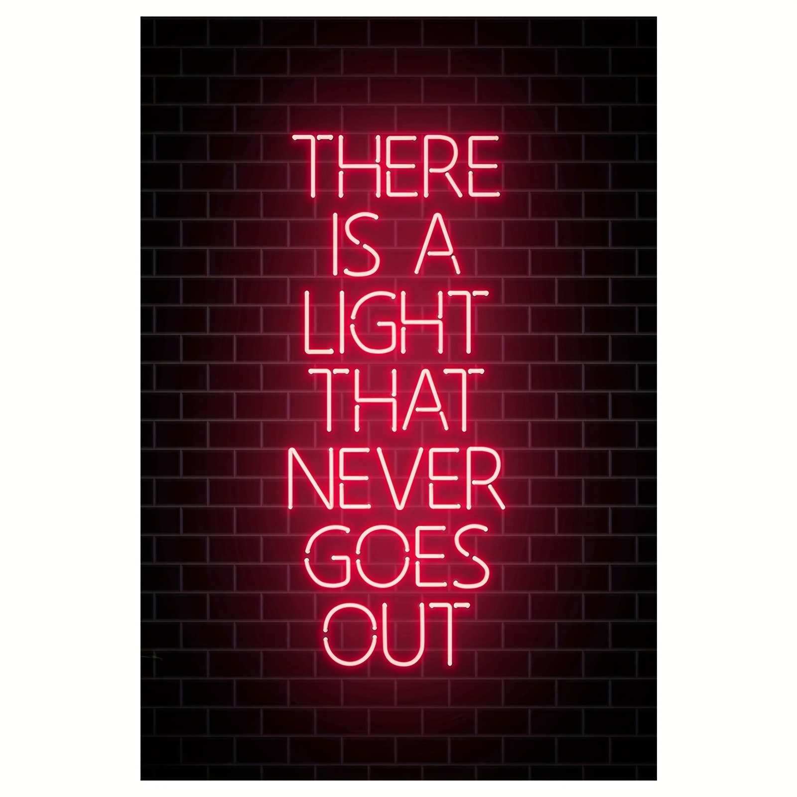 TEMU Un Tela Senza Cornice con Stampa Neon ' Is That Never Goes Out' di , Poster Morrissey per Decorare Soggiorno, Camera da Letto o Ufficio, Misura