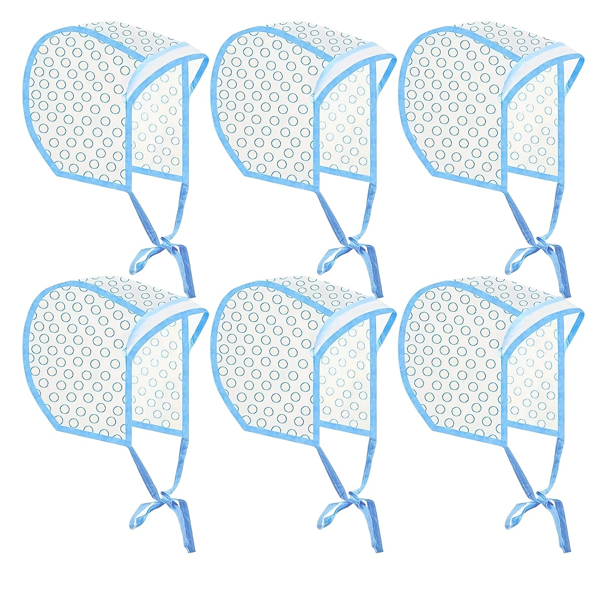 TEMU 6pcs Hair Dye With Plastic Hooks Suitable For Salon & Use, Blue Hair Coloring Caps For, Professional Hair Highlighting Tools For Salon Styling,