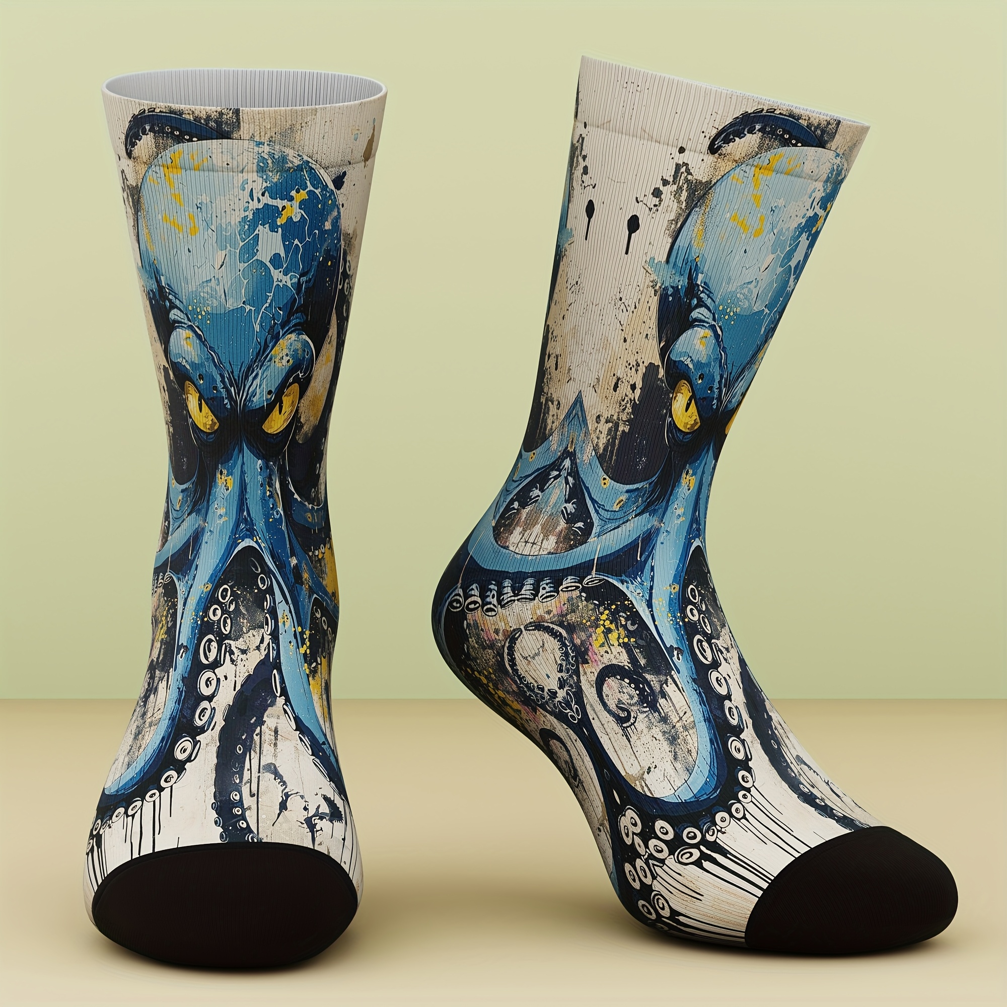 TEMU 1 Par de Calcetines Novedosos de / para Hombres y Unisex - Estampado 3D de de , Marina, Cómodos para Todas , Uso Casual, Disfraz (Lavable a