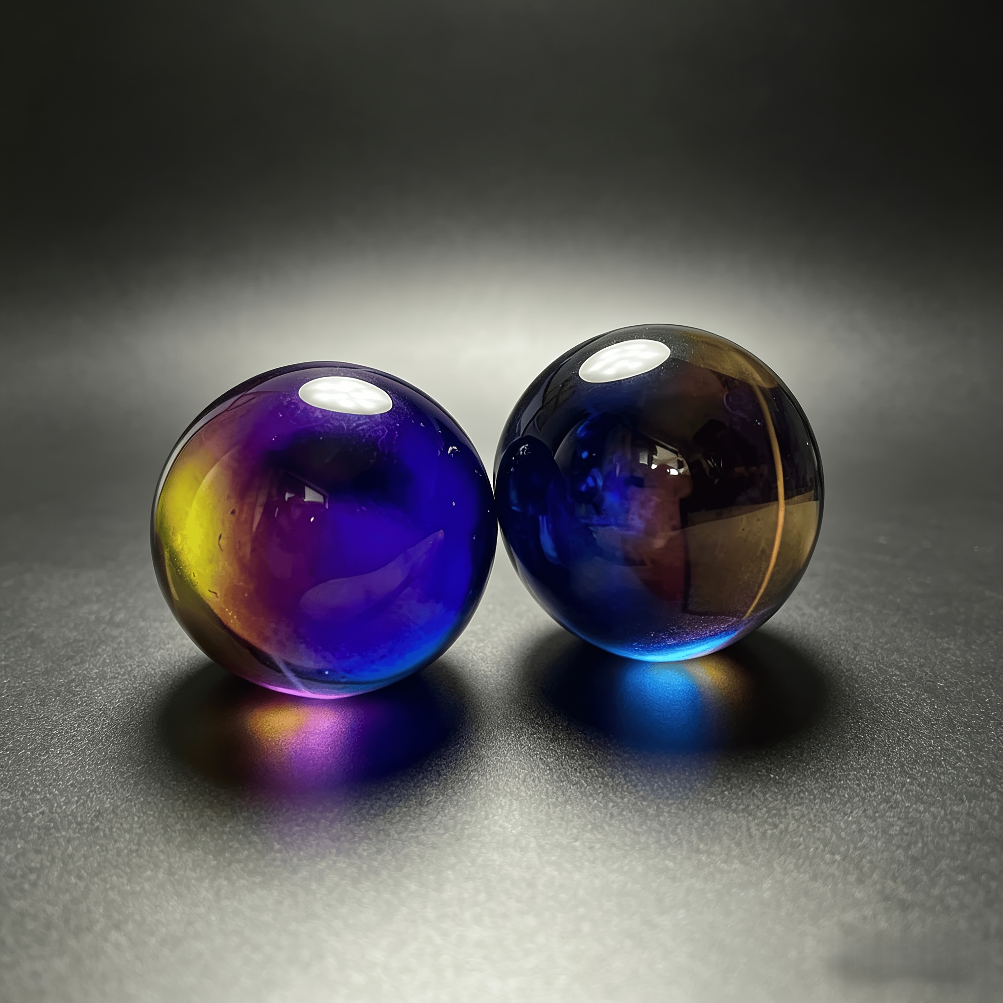 TEMU Gradient Iridescent Crystal Ball Set Home Desktop Decoration Ornaments Wedding/anniversary Gift