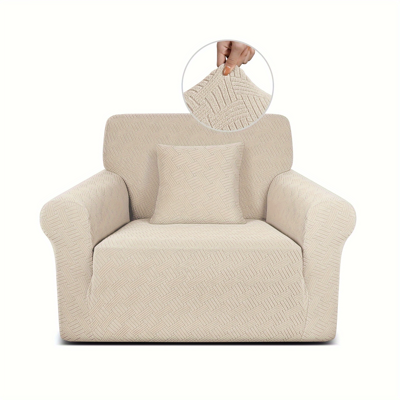 TEMU Copridivano Jacquard Rinforzato, Copridivano Elastico, Copertura per , per Animali Domestici, Decorazione per Soggiorno e Casa