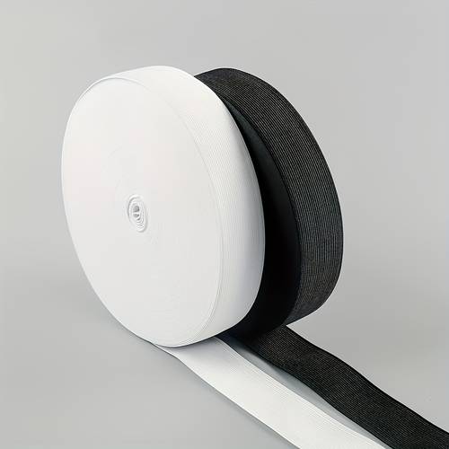 -elastische rekbare tailleband, 4m lang, breedte latex rubberen band zwart en dual-tone verdikte versleutelde wasbare tailleband rok mouw