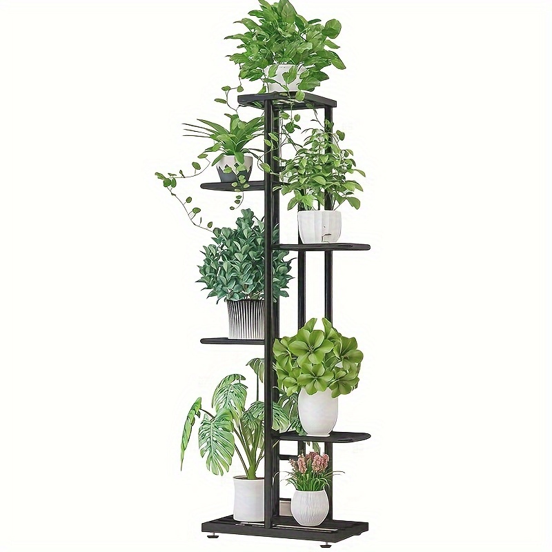 5 6 tier metal plant stand vintage indoor and outdoor flower stand lightweight and durable iron storage rack suitable for flowers potted plants and garden decoration sturdy structure
