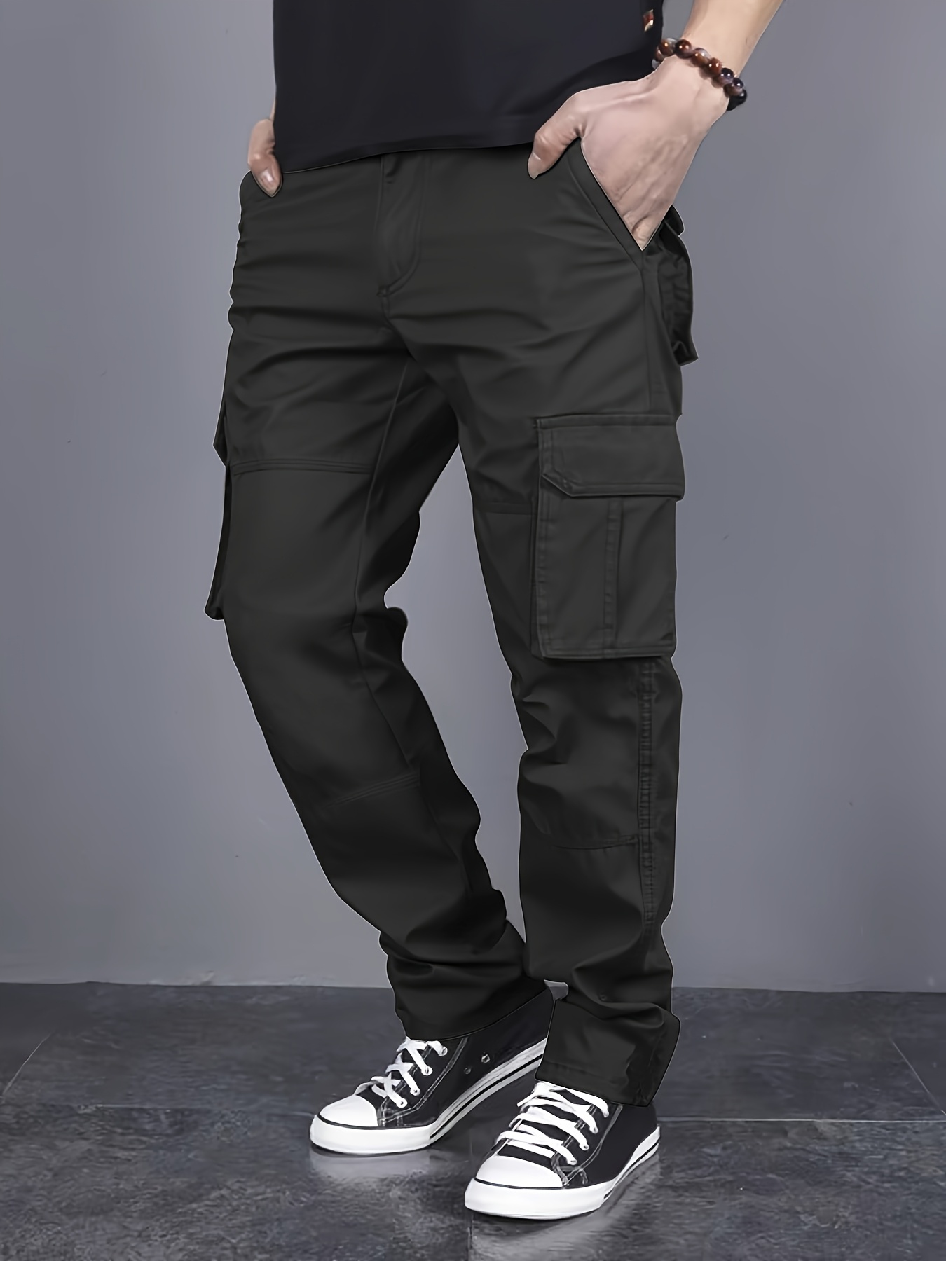 Chaussure Tenue Avec Pantalon Cargo Pantalon Cargo Couleur Unie