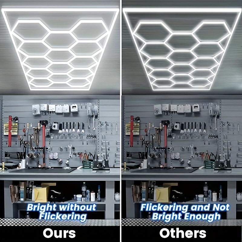 Ultra Bright Hexagonal Garage Light, 720W LED