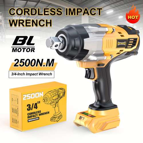 ONEVAN 1200Nm 1/2" Brushless Cordless Impact Wrench Kit – 20V 5Ah Li-Ion, 4 Gears, 1200W