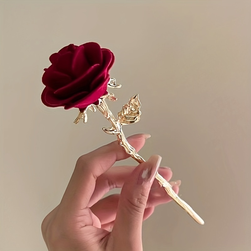 1pc Advanced Spring/ Design Flocking Hairpin Headwear With Internet Red Hair Decoration Is For