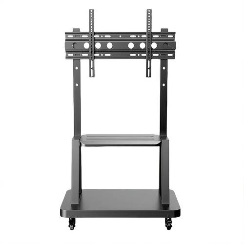 support tv portable pour téléviseurs plats led/lcd/oled de 32 à 75 pouces, support tv sur roulettes avec étagère, chariot tv roulant réglable en hauteur jusquà 220lbs, max vesa 600x400mm