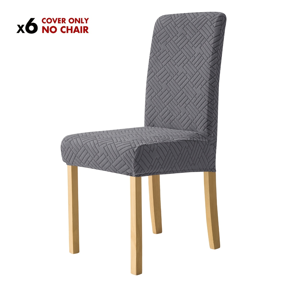 E-shop 4/6-teiliges Hotel Stuhlbezug Set mit Stretch, Windmühle, Twill Jacquard und mittelhohem Rücken