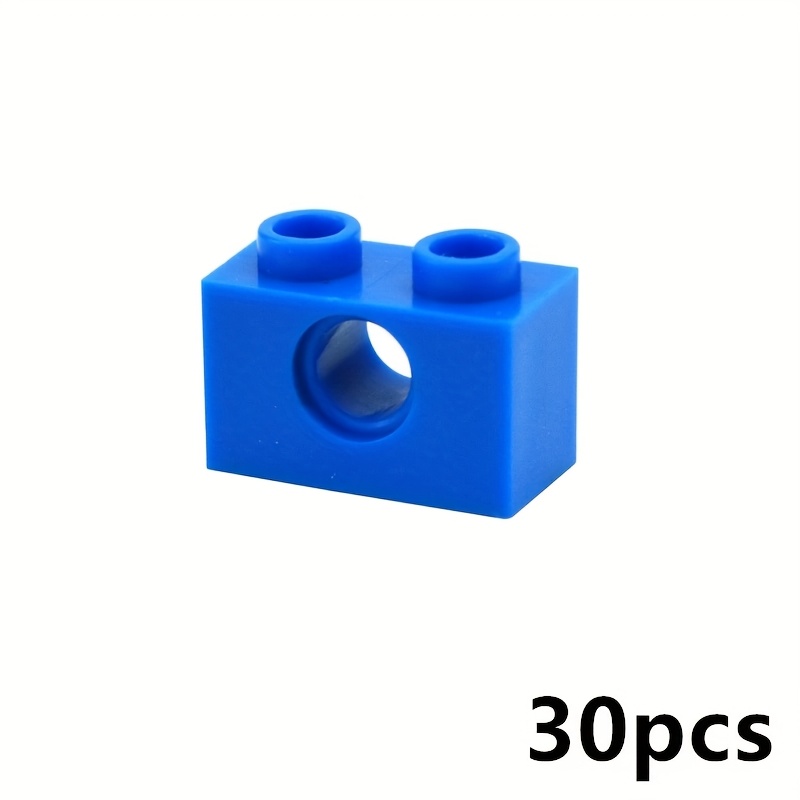 30pcs Building Blocks 1x2 with Hole Thick Classic Kids DIY Toy