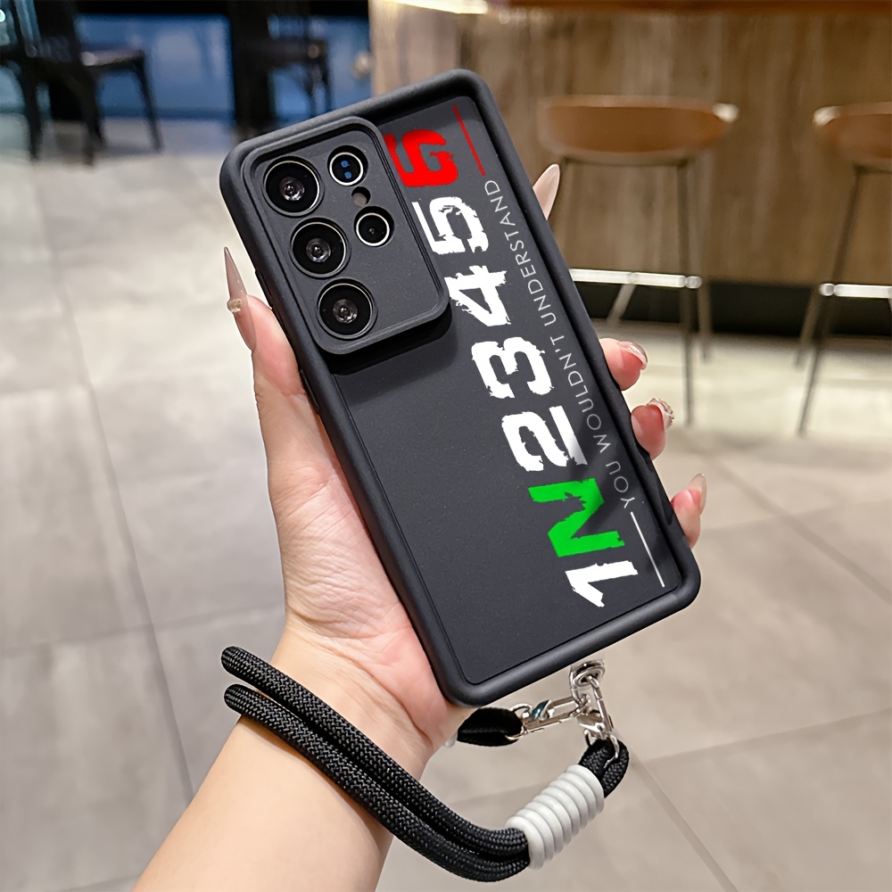 TEMU Phone Case: Luxury Motorcycle Phone Case Suitable For Galaxy S26 S25 S24 S23 S22 S21 S20 Fe 4g 5g Anti Fall Soft Tpu Back Cover With Lanyard