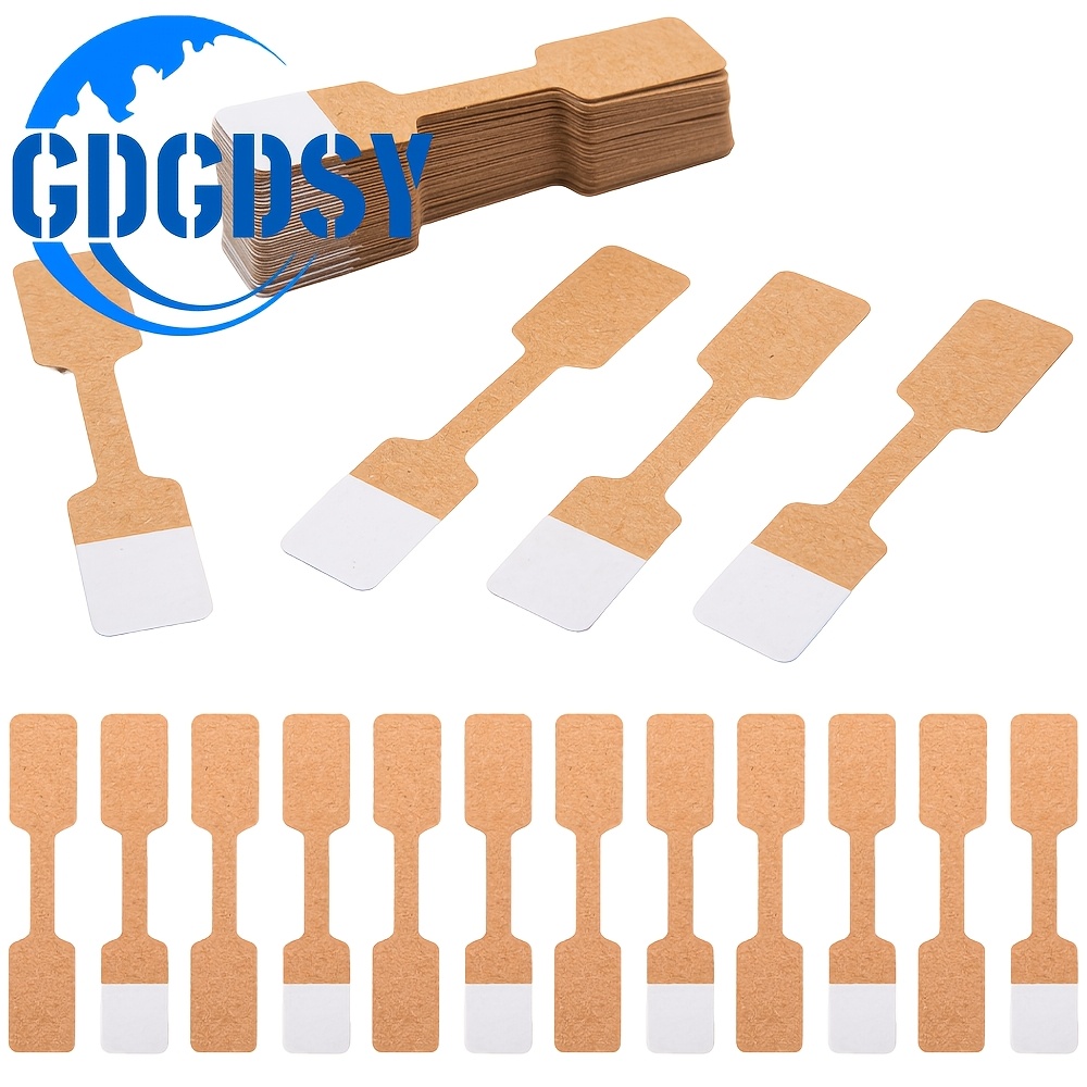 Image of 200pcs Gdgdsy Blank Self-adhesive Tags Suitable For Jewelry, Crafts, Retail - Blank Paper Labels For Bracelet,, For Small Stickers, Portable & Cardstock Tags
