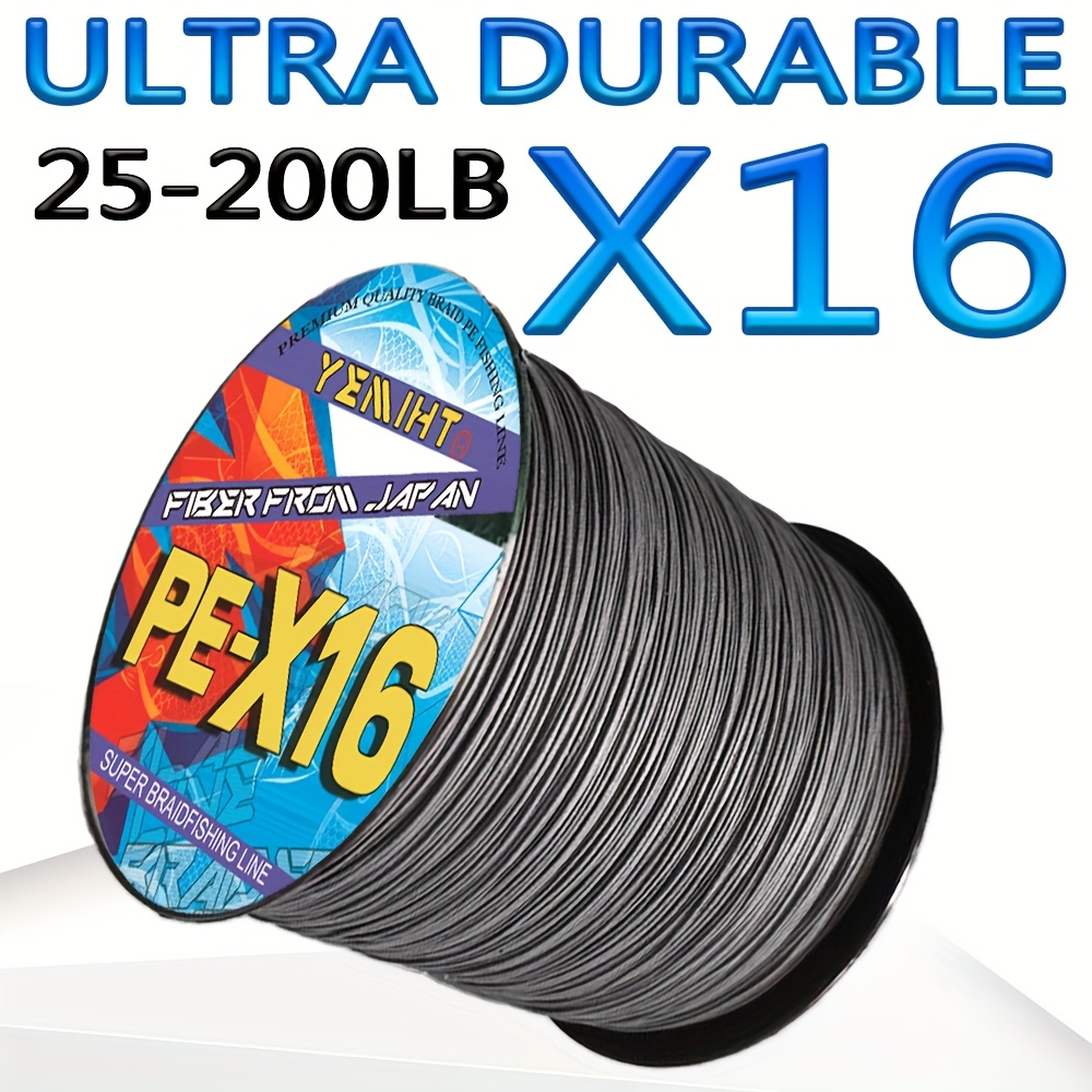 16-Strand Super PE Braided Fishing Line 0.8#-20#, Smooth and Strong for  Deep Sea Carp * and Boat Fishing - 25/32/40/55/68/80/100/125/140/160/200  lbs * Braid, Abrasionresistant Braid, Multistrand ...