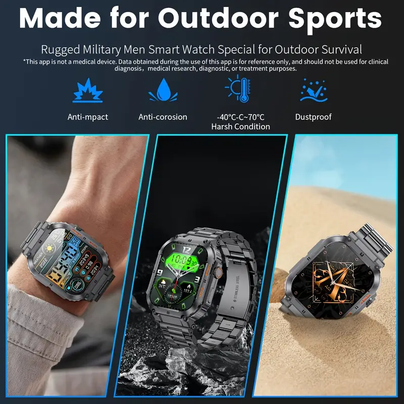 Smart Watch Mens Smart Bracelet Wireless Call Wireless Music Time Display  Step Counting Calories Distance Sleep Time Power Display Stopwatch Multi  Sport Mode, High-quality & Affordable