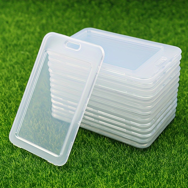 E-shop 2D 10 Stück/Set Weiße Transparente Plastik Flip ID Kartenhalter Studenten ID Karte Buskarte Plastik Schutzhülle