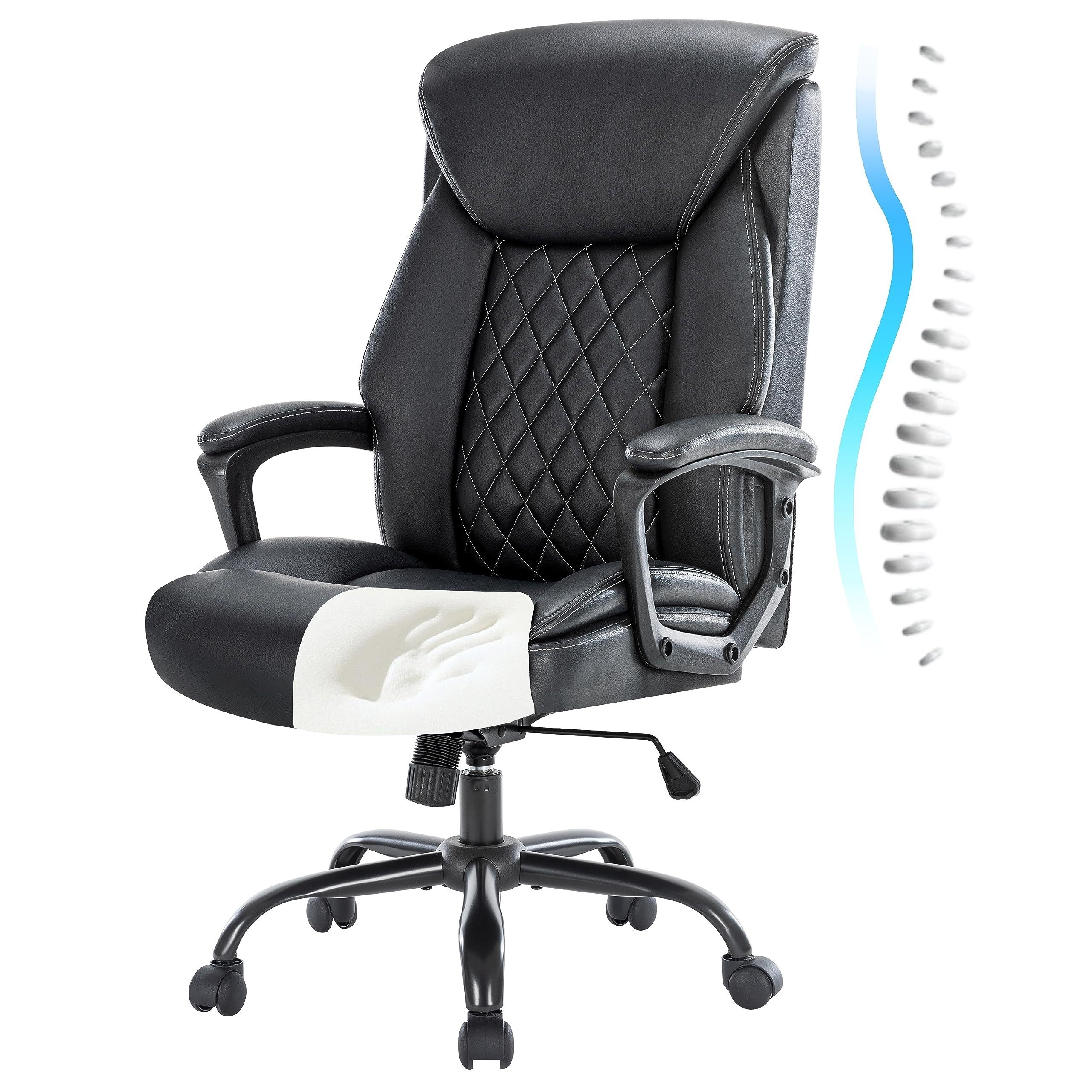 

Ergonomic Office Backrest, Padded Armrests & Foam - Desk For Computer , /