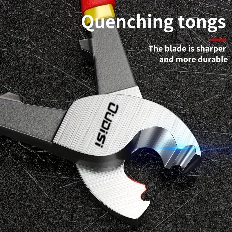 1 stuk 15,24 cm, 20,32 cm, 25,4 cm Draadstrip Tang, Kabelschaar, Chroom Vanadium Staal Gesmeed, Slijtvast en Duurzaam, Gebruikt voor Scherp Snijden van Kabels en Gedraaide Draden, Comfortabele Greep, Precies Snijden