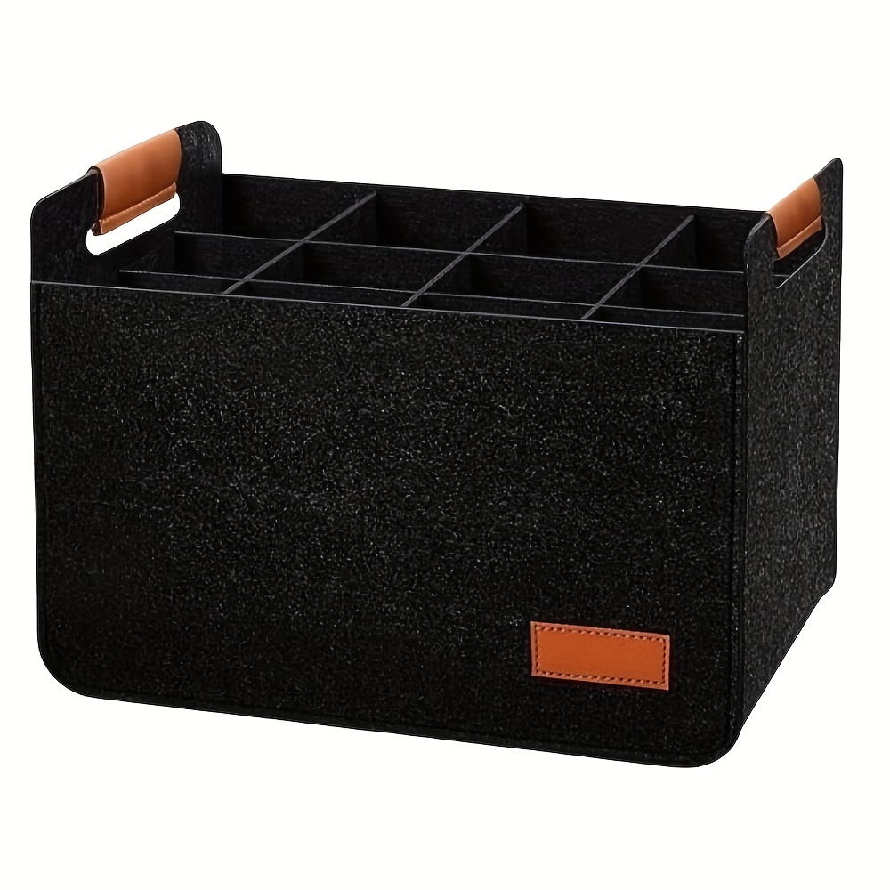1pc Reusable Foldable Wine Bottle Bag - Felt Suitable For Parties, Picnics, Travel & Jewelry Display - Multi-use Bottle Holder (black/)