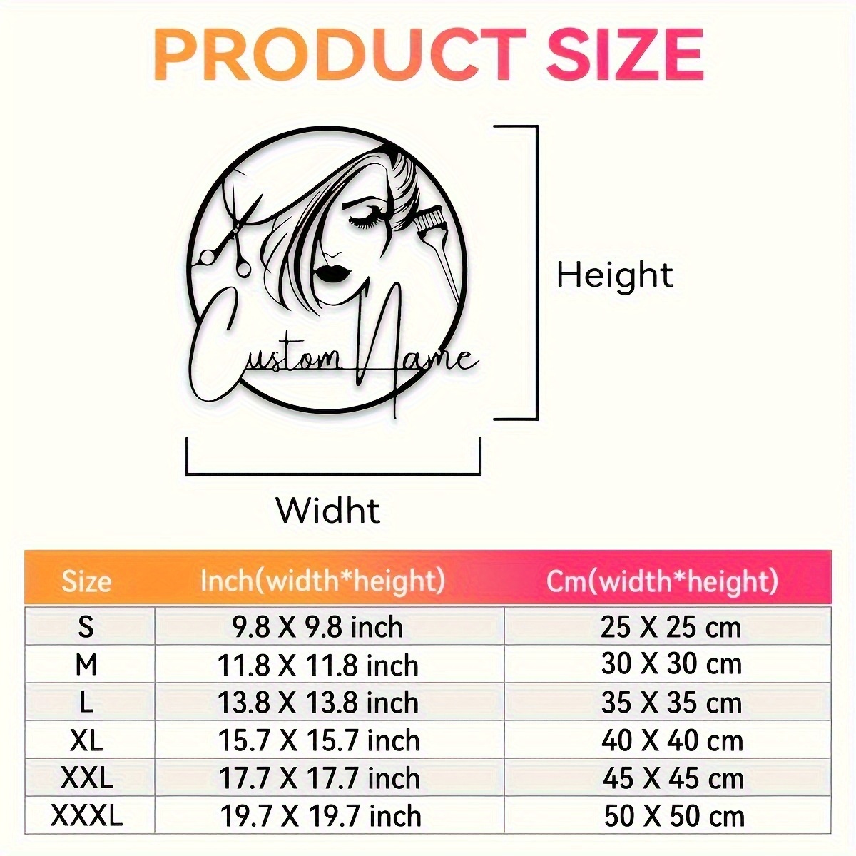 TEMU Custom Hairstylist Iron Wall Decoration, Personalized Name And Logo, Retro Style, No Electricity, Ideal Gift For Barbershop, Hair Salon, Office,